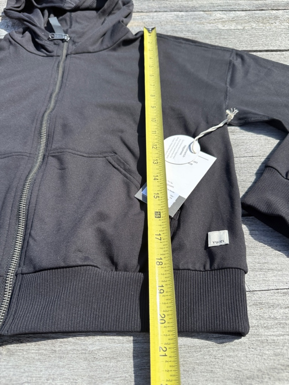 Vuori Halo Modern Full Zip Hoodie True Black Size XS NWT 🖤✨ - Picture 3 of 5